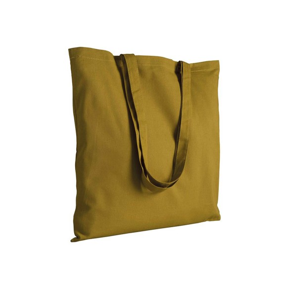 Shopper in cotone con manici lunghi