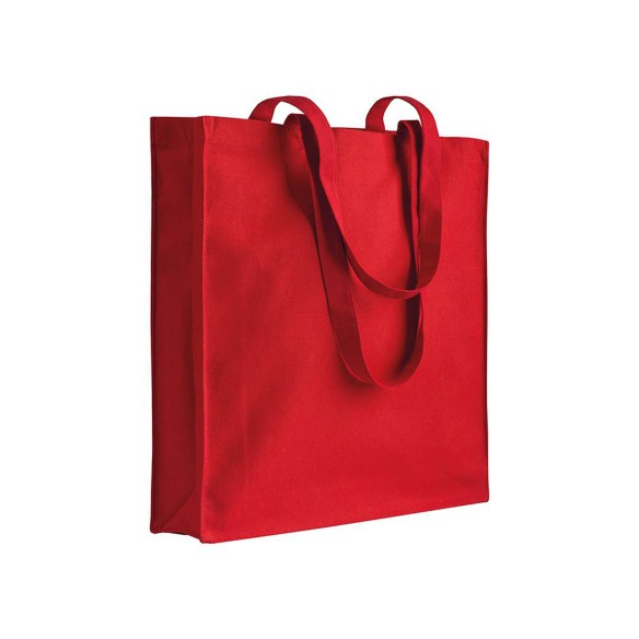 Shopper con soffietto in cotone