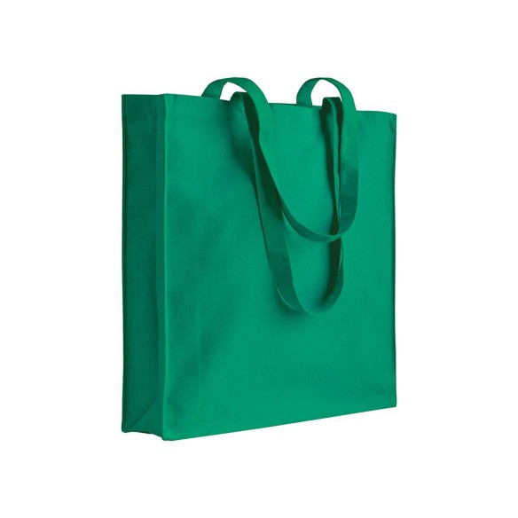 Shopper con soffietto in cotone