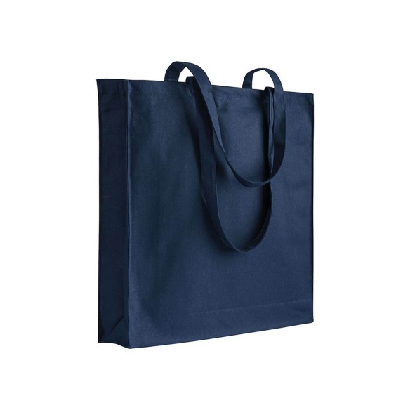 Shopper con soffietto in cotone