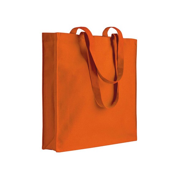 Shopper con soffietto in cotone
