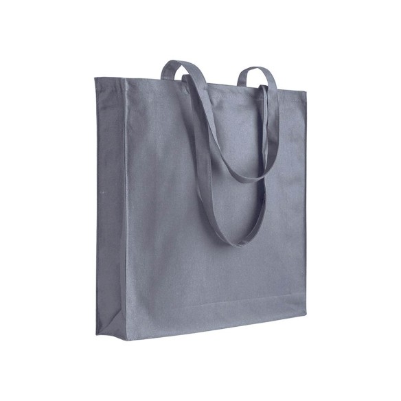 Shopper con soffietto in cotone