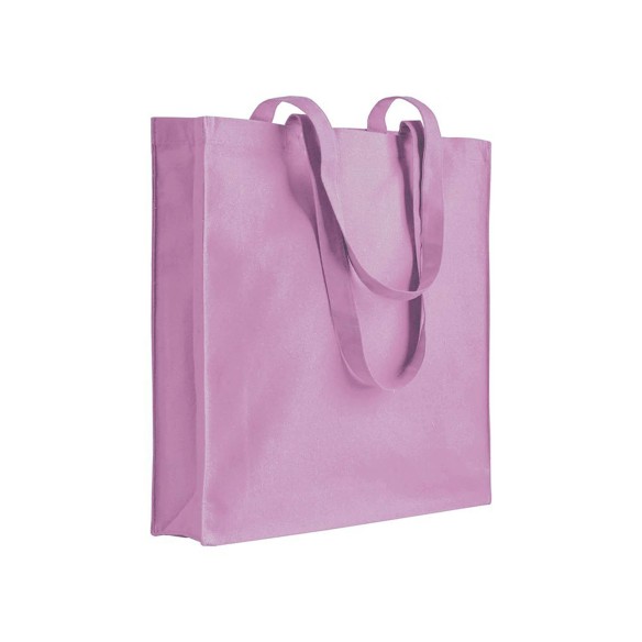Shopper con soffietto in cotone