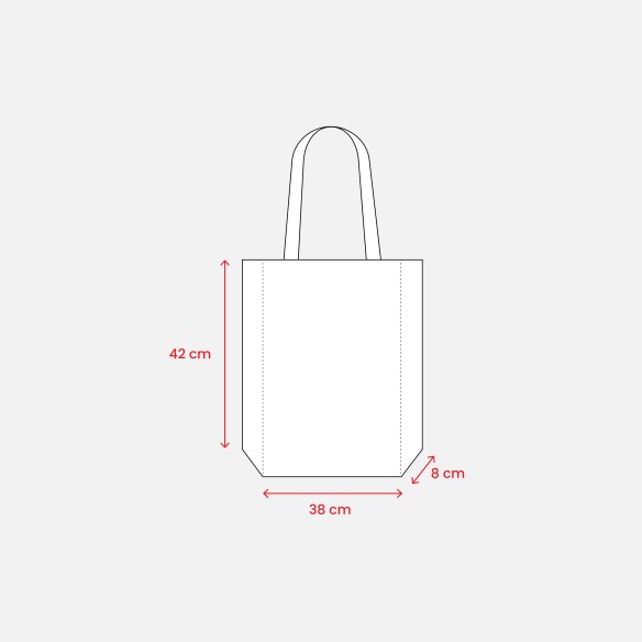 Shopper con soffietto in cotone