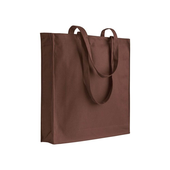 Shopper con soffietto in cotone