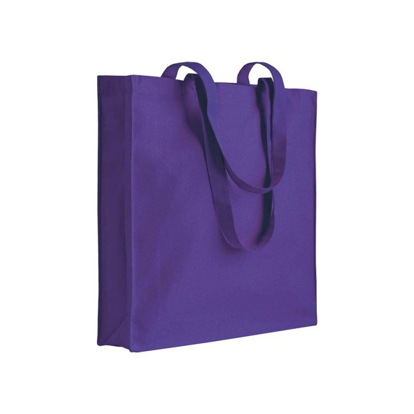 Shopper con soffietto in cotone
