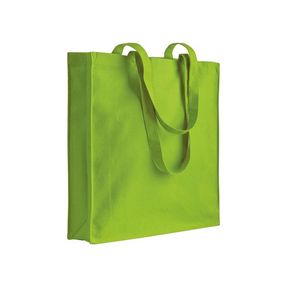 Shopper con soffietto in cotone