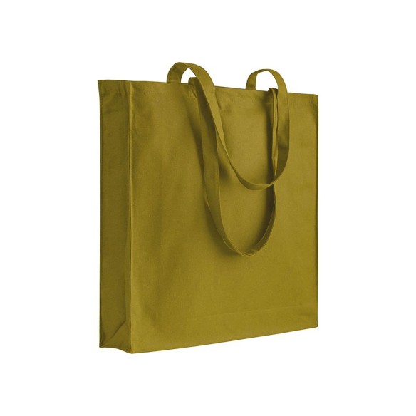 Shopper con soffietto in cotone
