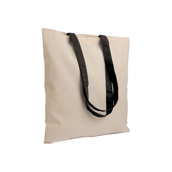 Shopper in cotone naturale manici colorati
