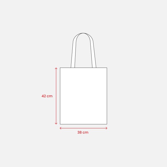 Shopper in cotone naturale manici colorati