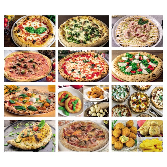 Calendario illustrato mensile 12 fogli PIZZA