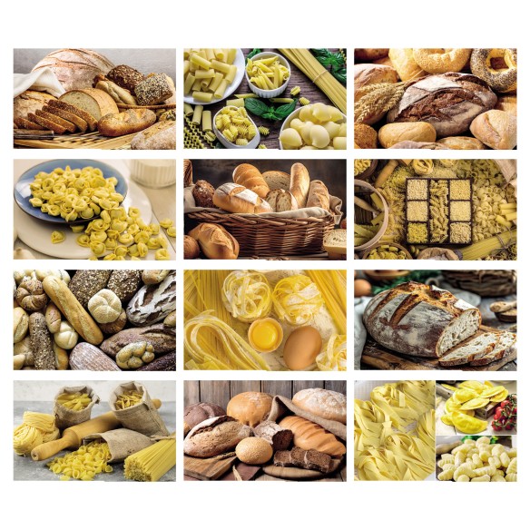 Calendario illustrato mensile 12 fogli PANE E PASTA