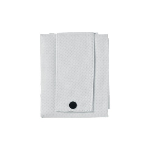 MOENA Borsa shopper ripiegabile in TNT 80 g/m² cucito. Soffietto alla base e manici corti.