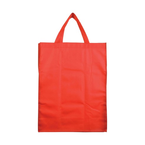 MOENA Borsa shopper ripiegabile in TNT 80 g/m² cucito. Soffietto alla base e manici corti.