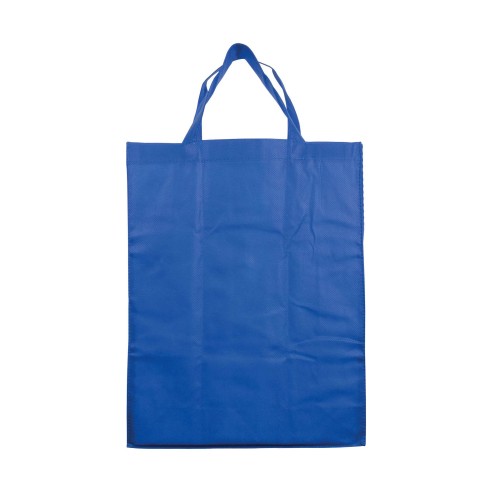 MOENA Borsa shopper ripiegabile in TNT 80 g/m² cucito. Soffietto alla base e manici corti.