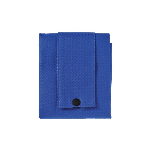 MOENA Borsa shopper ripiegabile in TNT 80 g/m² cucito. Soffietto alla base e manici corti.