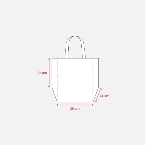 BRUNICO - Shopper in formato cartone da pizza in TNT 80 g/m2
