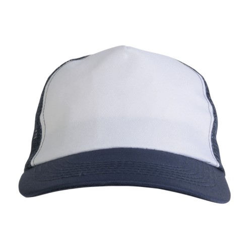 Cappellino da baseball in poliestere 5 pannelli con calotta a rete