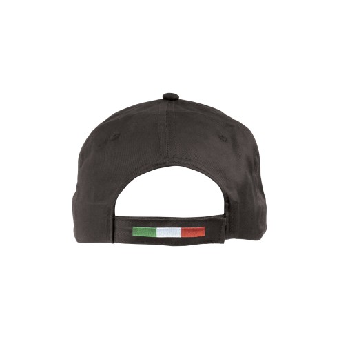 Cappellino in cotone con ricamo tricolore