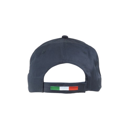 Cappellino in cotone con ricamo tricolore