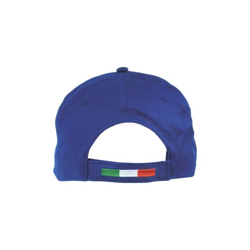 Cappellino in cotone con ricamo tricolore
