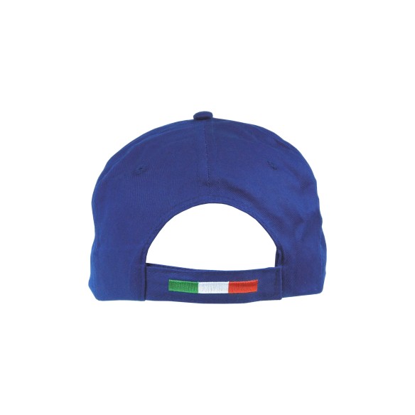 Cappellino in cotone con ricamo tricolore