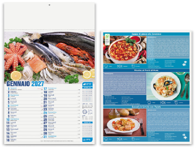 Calendario ricette Mare in tavola PA144| Publigest snc