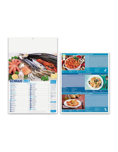 Calendario ricette Mare in tavola PA144| Publigest snc