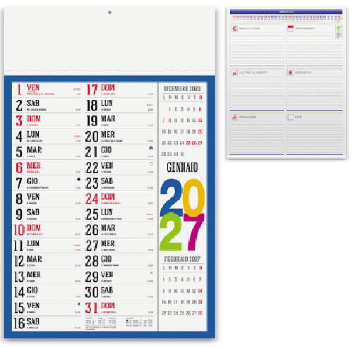 Calendario olandese mensile 12 fogli SWEDISH