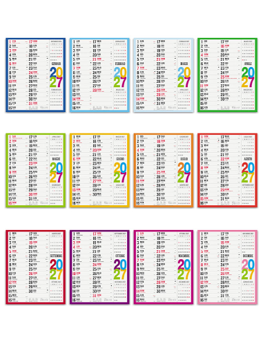 Calendario olandese mensile 12 fogli SWEDISH