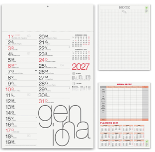 Calendario olandese mensile 12 fogli MODERNO
